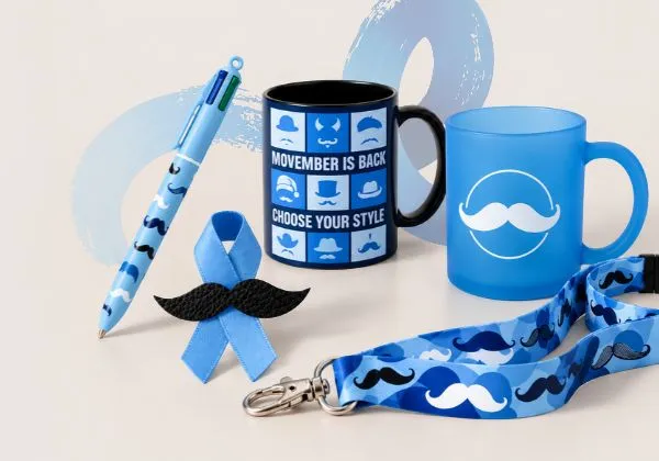 movember en entreprise objet personnalises